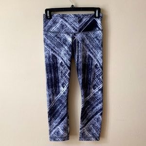 Lululemon Wunder Under Crop II Heat Wave White Black Women's